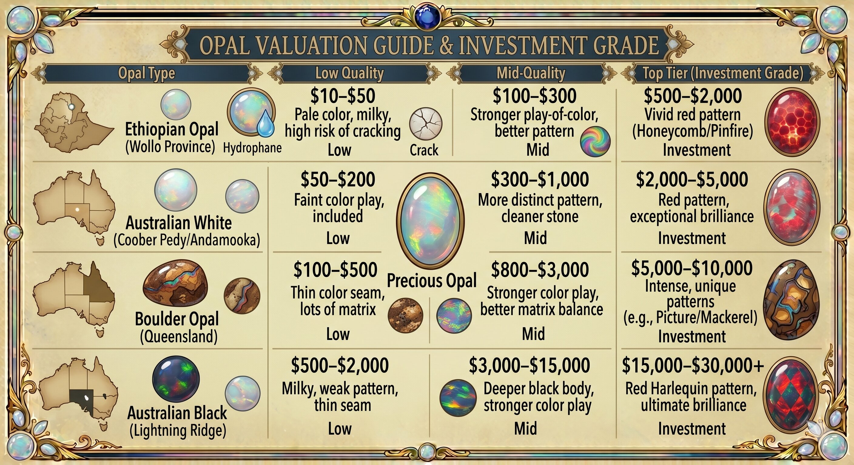 2ct Opal Value Guide